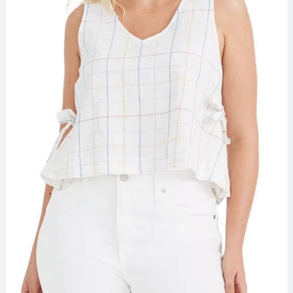 Madewell Windowpane Tank with Side Ties